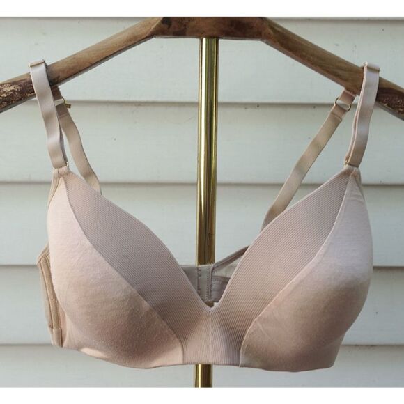 Lively Soft Nude Wireless Mesh Detail Bra - Picture 2 of 7